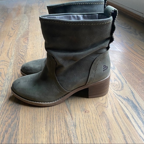 Bull Boxer green leather slouch boots 37 - Picture 2 of 10